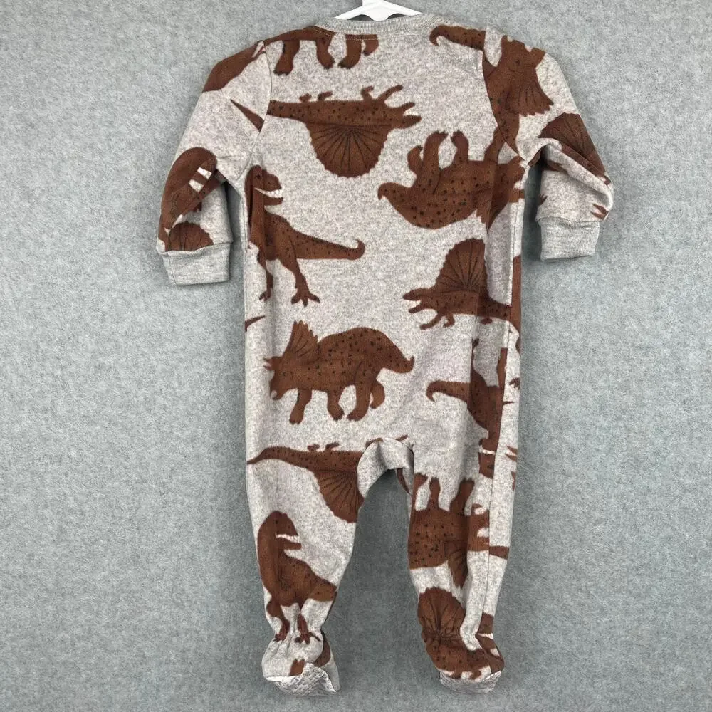 Carter's Dino Fleece Footed PJ Size 6 Months